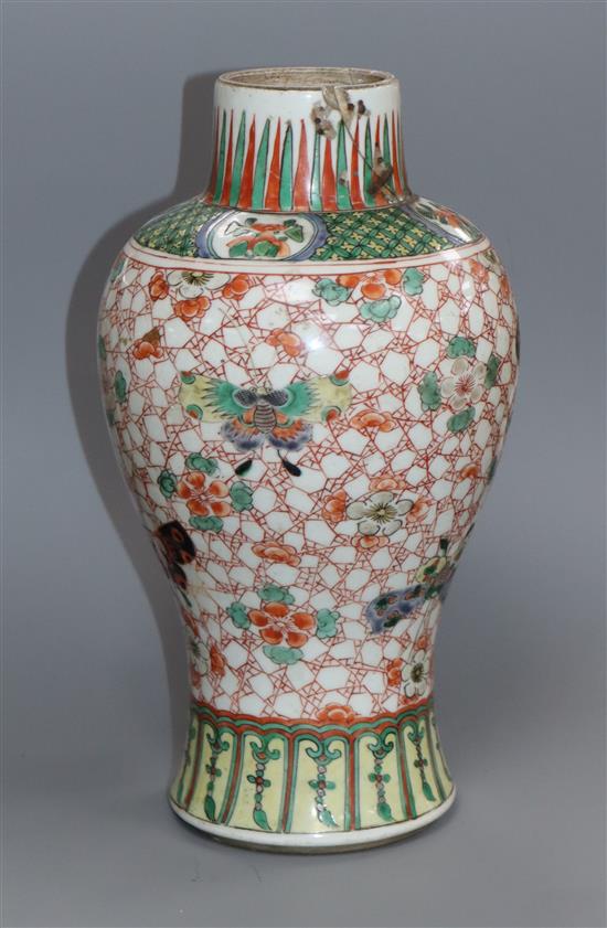 A Chinese baluster vase H.23cm